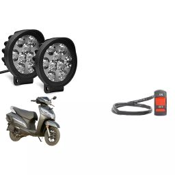 Cartronics 9 Round Cap LED Fog Light With On/Off Switch for Honda Activa 125 BS6  (Set of 2 Pcs)-61