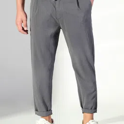 SHOWOFF Men Comfort Low-Rise Pleated Cotton Korean Pants-picture-19