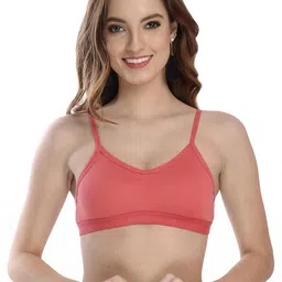 Samvar Orange Cotton Non-Wired Non Padded Minimizer Bra-picture-37