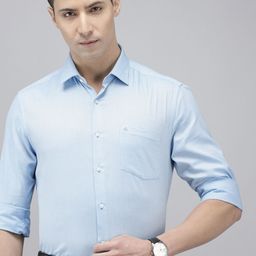 Arrow Pure Cotton Self Design Manhattan Slim Fit Opaque Formal Shirt-image-55