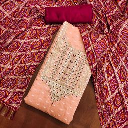 LeeliPeeri Designer Embroidered Unstitched Dress Material-image-30
