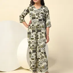 BAESD Girls Cotton V-Neck Printed Basic Jumpsuit-image-99