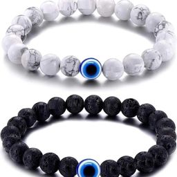 Divine souvenirs Unisex Set Of 2 Artificial Beaded Elasticated Bracelets-54