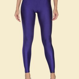 TWIN BIRDS Women Nylon Solid Blue Shimmer Leggings-image-25