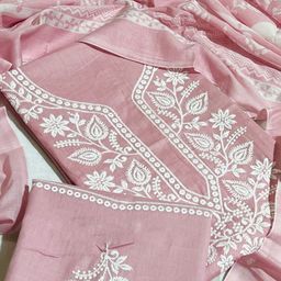 SALWAR STUDIO Embroidered Pure Cotton Unstitched Dress Material-image-84