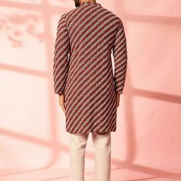 Anouk Men Embroidered Regular Sequinned Pure Cotton Kurta with Pyjamas image 2