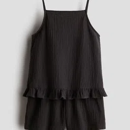 H&M 2-Piece Cotton Strappy Top & Shorts Set-image-74