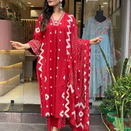 KALINI Women Printed Regular Kurta with Palazzos & With Dupatta-28