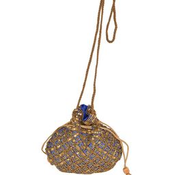 Exotic India Embroidered Beads and Sequinned Satin Potli Bag-17