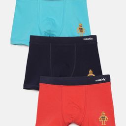 Mackly Pack Of 3 Solid Briefs - Red Blue Black-image-51