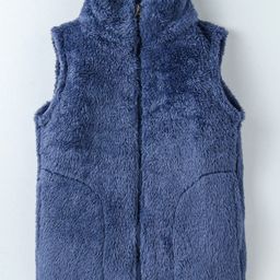 Kanvin Furr Sleeveless Jacket Solid Color - Blue-image-57