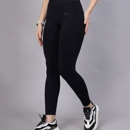 Zelena Solid High Waisted Postpartum Leggings - Black-image-13
