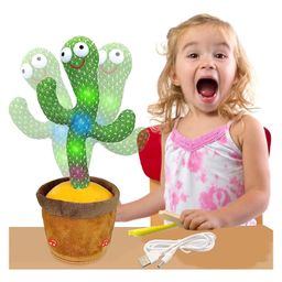 Amitasha Dancing Cactus Talking Plush Toy with Singing & Recording Function-Multicolor-27