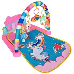 FUNVERSE Musical Keyboard Mat Piano | Baby Gym & Fitness Rack | Baby Play Mat | Fitness Rack with Hanging Rattles | Lights & Musical Keyboard | Gift for Babies & Kids | Unicorn Design-16
