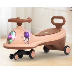 BAYBEE Astro Baby Swing Car for Kids | Push Ride on Baby Car with 360 Steering, LED Lights, Music & Backrest | Twister Rideons Toy Kids Cars | Magic Cars for Kids (Dark Pink)-15