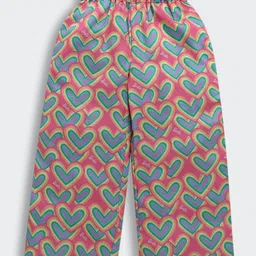 Barbie by Tiny Girl Hearts Printed Palazzo Pant - Pink-picture-38