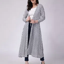 MINOS Women Printed Longline Shrug-33