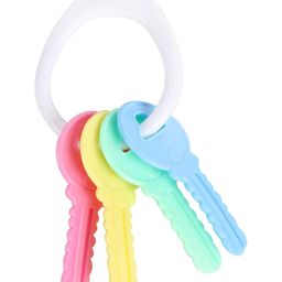 Enorme Silicone Apple Fruit Shape Teether With Key Teether - Multicolour image 3