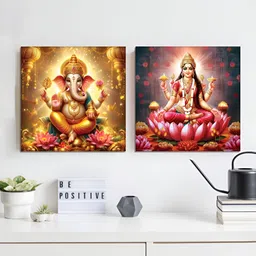 RANDOM Pink & Yellow 2 Pieces Canvas Religious Wall Art-22