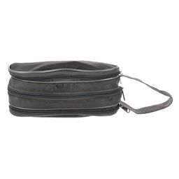 Kuber Industries Rexine Lightweight Travel Toiletry Bag Shaving Kit With Carrying Strap,Grey, 54KM4283 image 4