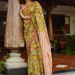 Moda Rapido Zari Pure Cotton Chanderi Saree-picture-30