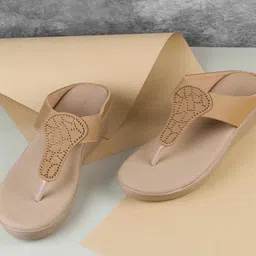 WALKWAY by Metro Textured Wedge Sandals with Laser Cuts-31
