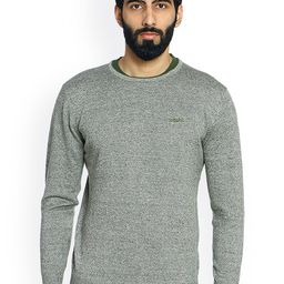 Duke Men Grey Solid Pullover-image-102