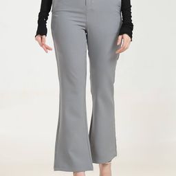 URBAN POCHE Women Relaxed Flared High-Rise Trousers-picture-58