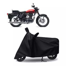 Auto Pearl Bike Cover for Royal Enfield Bullet 350 New (Black)-15