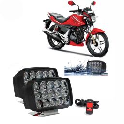 Cartronics 15  LED Fog Light With On/Off Switch for Hero Xtreme Sports White(Set of 2 Pcs)-3