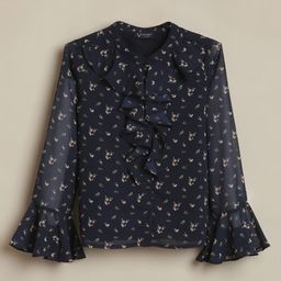 Allen Solly Junior Girls Floral Printed Bell Sleeve Top-picture-47