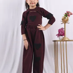 NEUDIS Girls Shoulder Straps Top With Joggers & Jacket-image-43