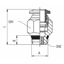 RS PRO Push-in Fitting R 1/4 Male to Push In 4 mm Threaded-to-Tube, 1761320 image 3