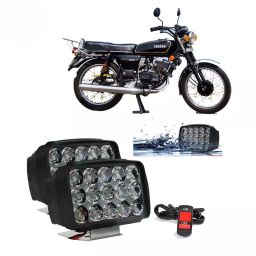 Cartronics 15  LED Fog Light With On/Off Switch for Yamaha RX 100 Black(Set of 2 Pcs)-38