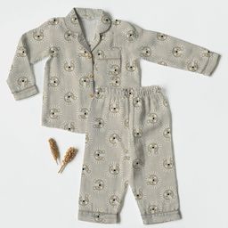 cocoon care Bamboo Cotton Muslin Nightsuit Set for Babies-21