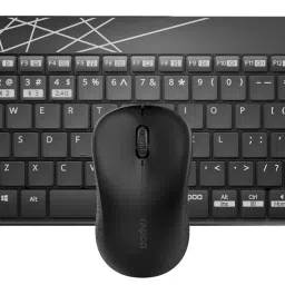 Rapoo 8000 Multimode Wireless Keyboard and Mouse Combo  (Black)-29