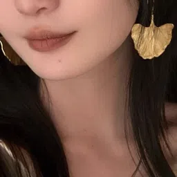 Niska Stainless Steel Gold-Plated Contemporary Drop Earrings-image-70