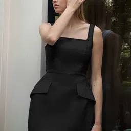 LULU & SKY Square Neck Peplum Dress-image-19