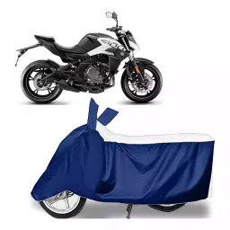 Auto Pearl Bike Cover for CFMoto 400NK BS6 (White & Blue)-picture-39