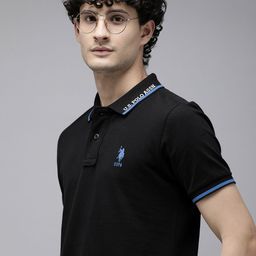 U.S. Polo Assn. Pure Cotton Slim Fit Polo Collar Casual T-shirt-image-6