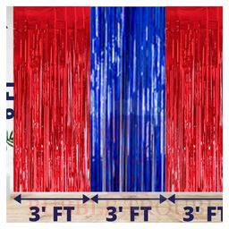 Bubble Trouble Premium Metallic Tinsel Foil Fringe Curtains Birthday Baby Shower - Pack of 3-18