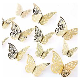 Bubble Trouble Butterfly for Decoration Items for Wall Decor Multicolor - Pack of 12-13