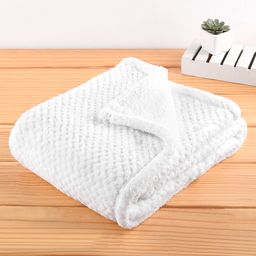 ZOE Supersoft Double Layered Flannel Baby Blanket - White-image-8