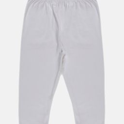 Kiddopanti Solid Cotton Capri Legging - White-image-13