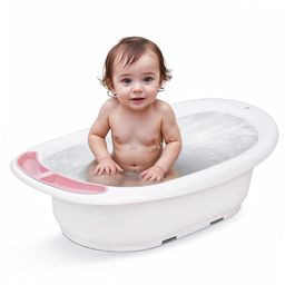 Baybee Lincey Kids Bath Tub for Baby, Mini Swimming Pool for Kids, Bathtub for Baby with Anti Skid Base with Soap Tray & Drain Plug | New Born Baby Bathtub for Kids (Pink)-image-33