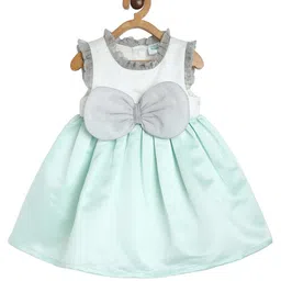 MINI KLUB Cotton Knit Sleeveless Bow Applique Detailed Dress - Blue-picture-18