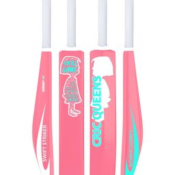 Jaspo Cric Queen Plastic Bat for Girls/Women,Cricket Bat for Playing with Tennis Balls & PVC Soft Balls, Turf Play, 34 Inches Length, 4.5 Inches WidthPerfect for Girls & Women Cricketers-24