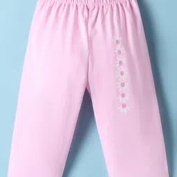 Tango Single Jersey Knit Full Length Lounge Pant With Floral Print - Pink-picture-34