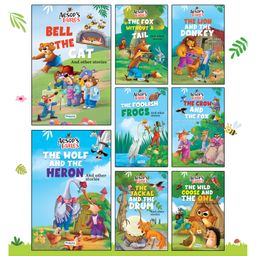 Aesop's Fables Story Books for Kids | Set of 8 Books | Aesop's Fables Moral Short Stories with Colourful Pictures - 3 Years to 10 Years Old Children | English Story Book - English-image-37