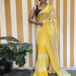 V3 FASHION STUDIO Tie And Dye Pure Chiffon Ready to Wear Saree-image-86